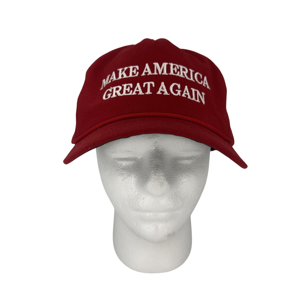 Make America Great Again Hat Cap Snap Back Red Embroidered Slogan Mens USA